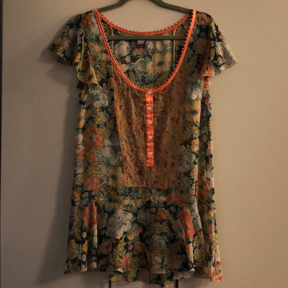 Sheer Floral Free People Tunic